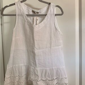 White Sleeveless Top